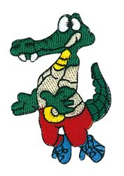 Vyšívané nažehlovací obrázky velké - krokodýl